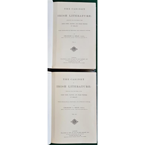 264 - The Cabinet of Irish Literature by Charles Read, 4 vols bound as 2