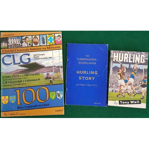 571 - Hurling by Tony Wall. Cityview Press. Decorative wrappers. & Centenary Hurling Final Programme. ... 