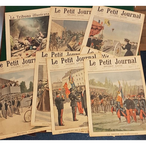 598 - A large collection of Victorian French Journals “ Le Petit” with coloured illustrations