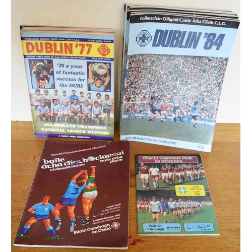 570 - Fourteen Dublin GAA Annuals between 1977 and 1994 along with Dublin – Galway All-Ireland Final Progr... 