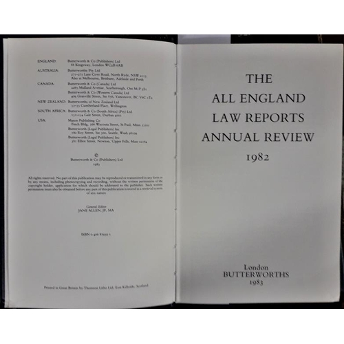 593 - All England Law Reports, Annual Review 1982-2003, 22 vols