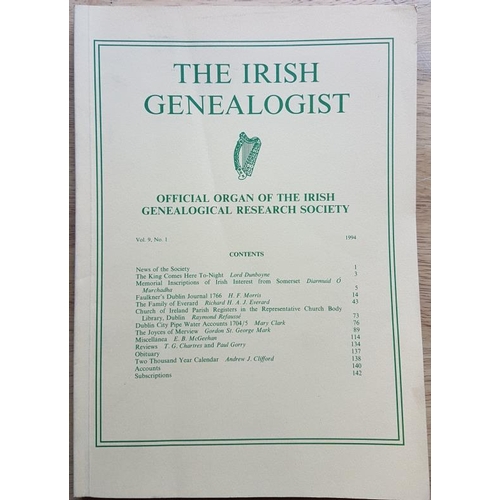 27 - Irish Genealogist - periodicals, 1978- 2002, c.18 issues