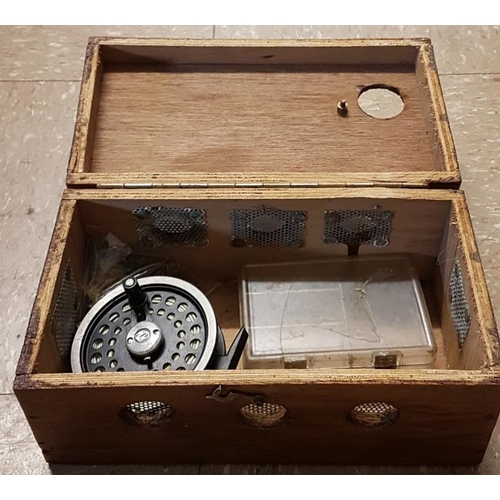 19 - Live Mayfly Box with Fly Reel and Flies