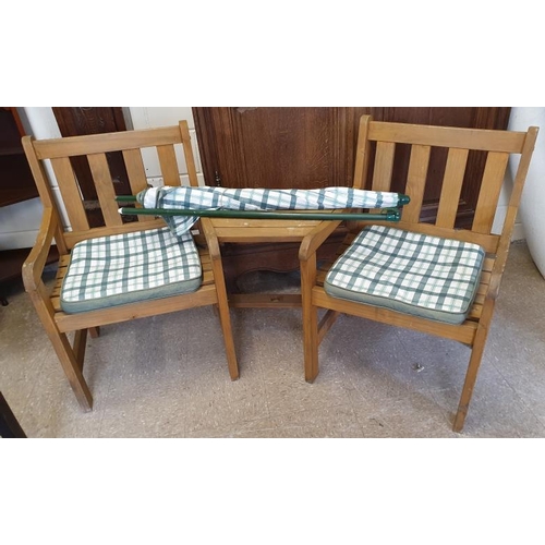 73 - Double Garden Seat/Table, c.69in long