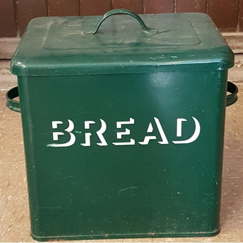 89 - Enamel Bread Bin and Contents