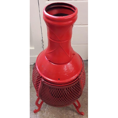 109 - Red Garden Stove - 34ins high