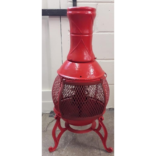 109 - Red Garden Stove - 34ins high