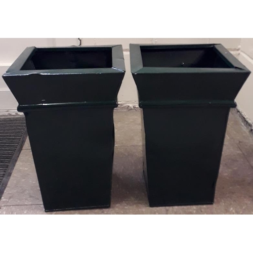 145 - Pair of Metal Planters - c. 15.5ins tall