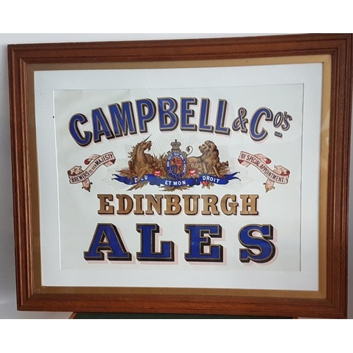 152 - 'Campbell & Co. Original Ales' Framed Advertising Sign - 33.5 x 27ins