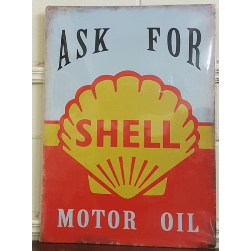 156 - 'Shell' Cardboard Sign - c. 19.5 x 27.5ins