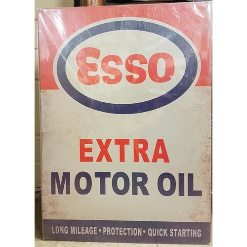 157 - 'Esso' Cardboard Sign - c. 19.5 x 27.5ins