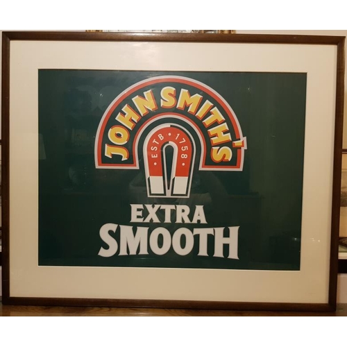 158 - John Smith Extra Smooth Framed Advertisement - c. 39 × 31ins