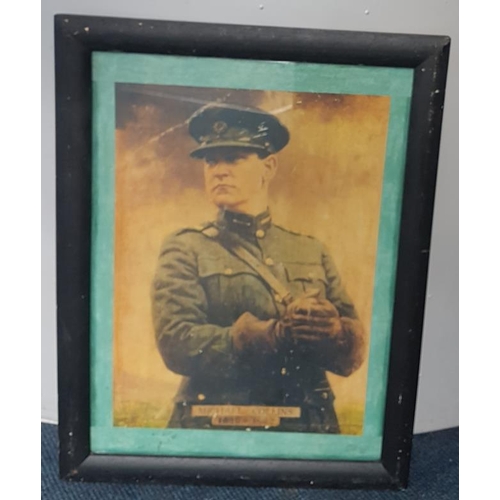 163 - Framed Michael Collins Picture - c. 14 x 19ins