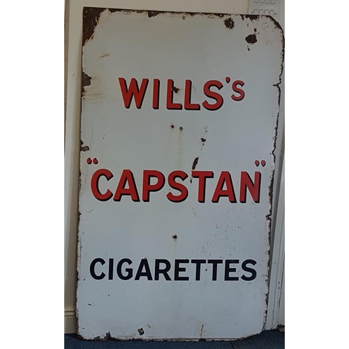 167 - 'Will's Capstan Cigarettes' Enamel Advertising Sign - c. 36 x 60ins