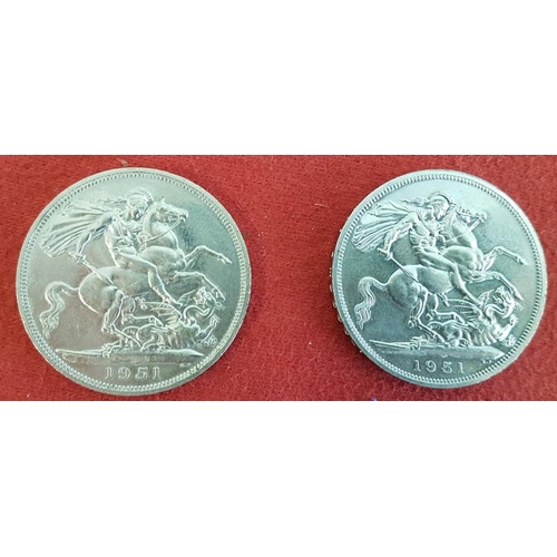 214 - Two 1951 Festival of Britain Crowns