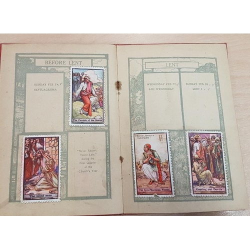 225 - Three Gospel & Sunday School Advent Stamp Albums 1928 & 1933