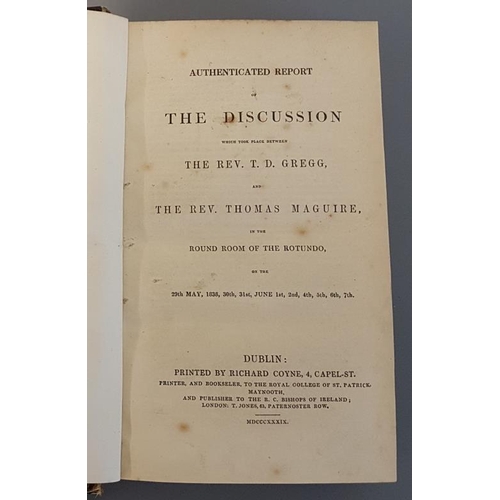 241 - Report Of The Discussion Between Rev T Gregg and Rev Thomas Maguire In May and June 1838, published ... 