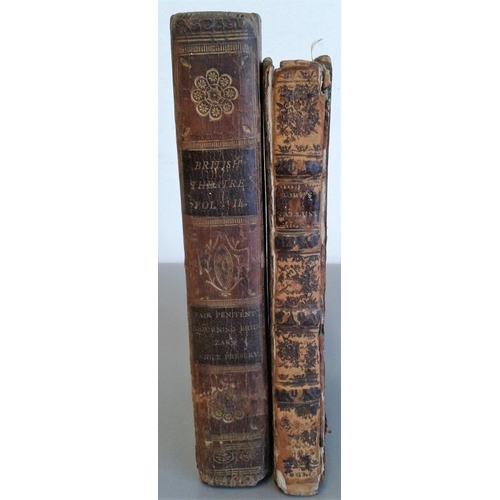 249 - Jones British Theatre, Dublin 1795, 4 Plays, illustrated in calf binding and Sallustus The Historian... 