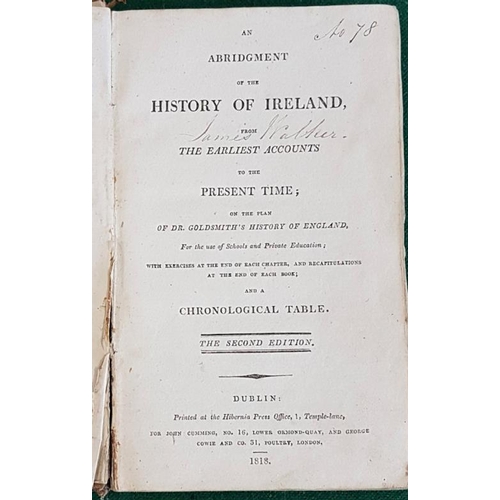 257 - An Abridgement of Ancient Ireland, Dublin 1818, calf binding