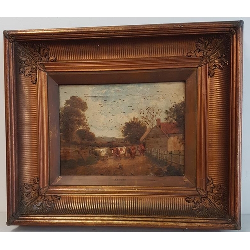 354 - Victorian Oil Painting signed J. S. Cook in Gilded Frame - Overall c. 23 x 27ins