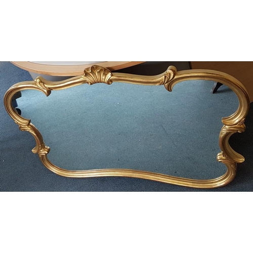 378 - Shaped and Gilt Overmantle Mirror - c. 49 x 30.5ins