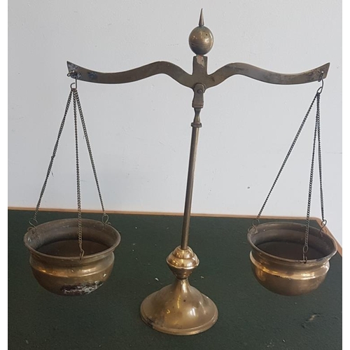 426 - Brass Scales and Oil Lamp