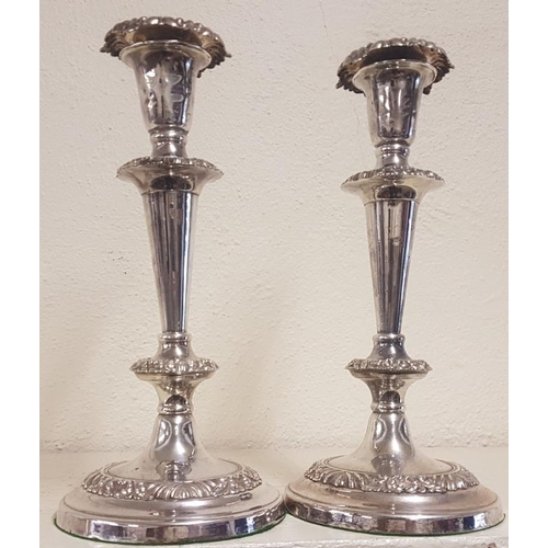 444 - Pair of Silver Plated Candlesticks