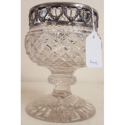 445 - Fine Diamond Cut Rose Bowl, c. 1880