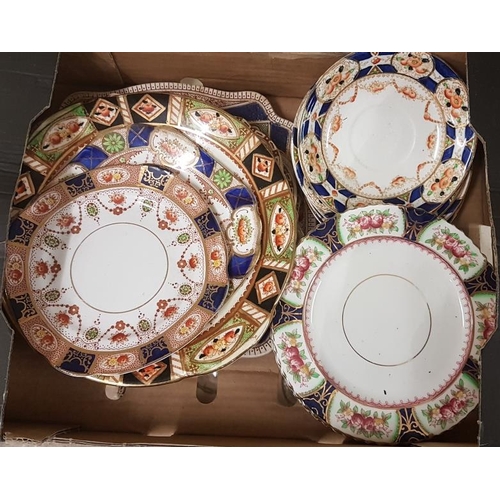 461 - Three Trios and a Collection of Derby Coloured Plates