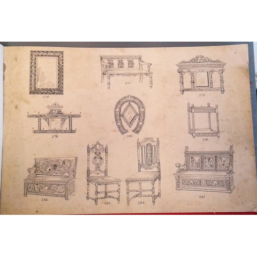 485 - Victorian Furniture, c.1880, numerous plates in oblong folio