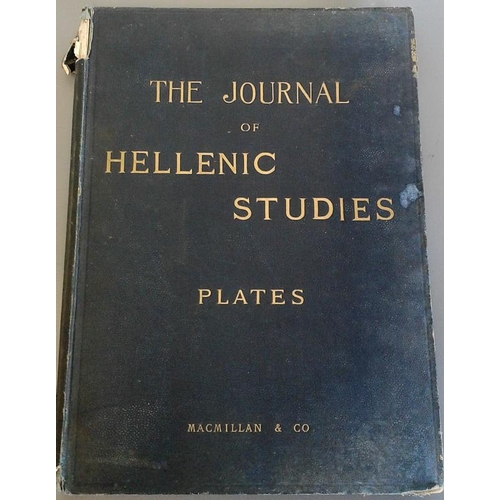 490 - Journal Of Hellenic Studies, c.1895, folio with coloured and other plates