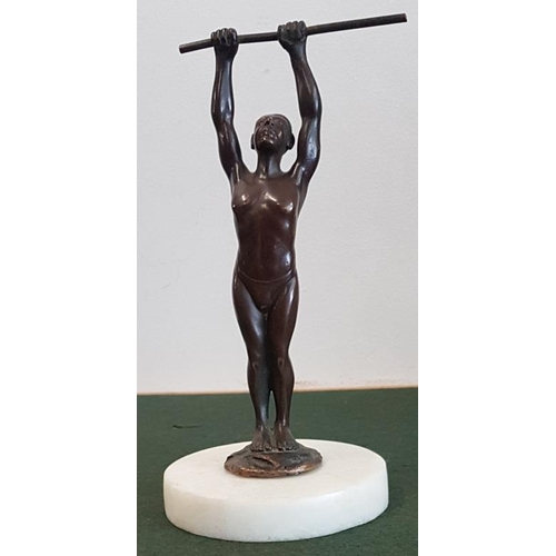 501 - Art Deco Bronze Figure on Marble Base