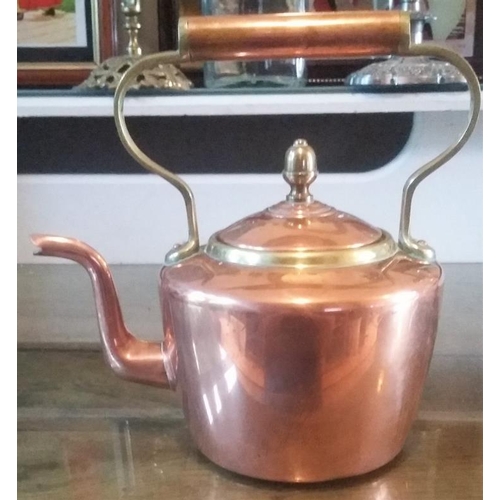 410 - Old Copper Kettle - c. 8ins high