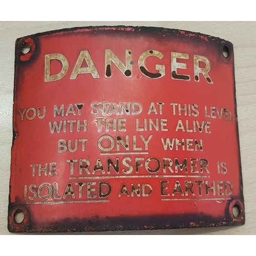 306a - 'Danger' Enamel Pole Sign