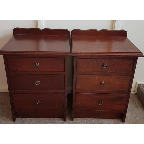 38 - Pair of Three Drawer Side Cabinets/End Tables, each c. in wide - 20 x 16 x 29ins