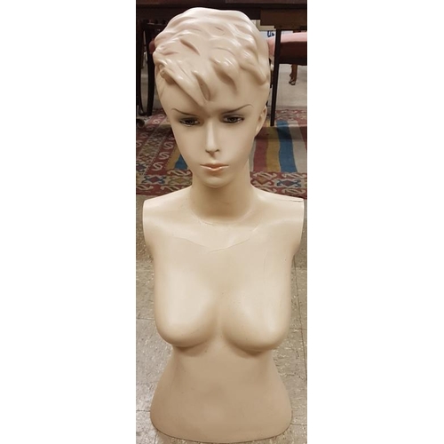 40 - Upper Half of Female Mannequin and Leather Brief Case