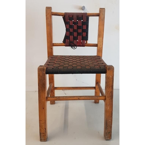 98 - Hand Crafted and Woven Seat Child's Chair