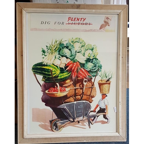 123 - 'Guinness Dig for Plenty' Framed Advertisement - c. 20 x 26ins, reproduction of a scarce sign... 