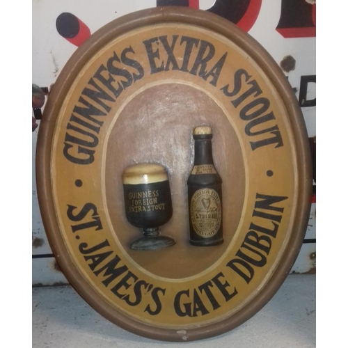 135 - 'Guinness Extra Stout' Advertising Sign - 23.5 x 18ins