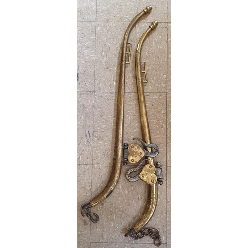 149 - Pair of Heavy Horse Brass Hames