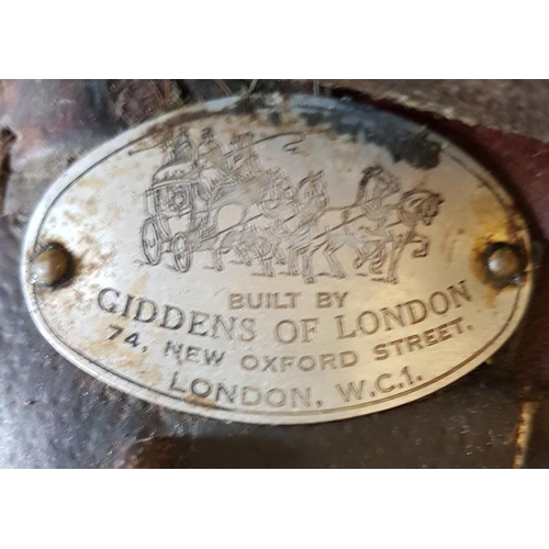 153 - Giddens of London Leather Saddle on Stand