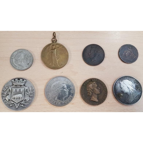 183 - War Medal and Various Medals/Coins