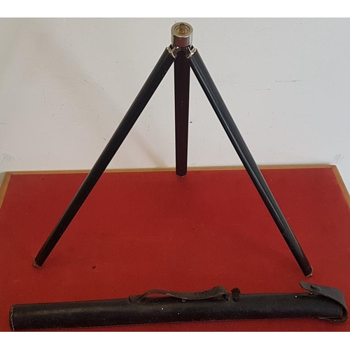 244 - Camera Tripod in Leather Holder