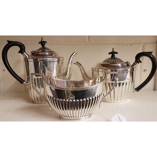 272 - Silver Plate Coffee Pot, Teapot and Sugar Bowl