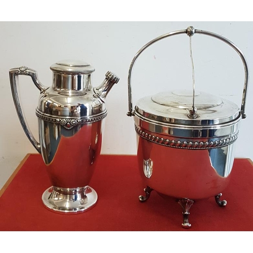 277 - Large Insulated Silver Plated Ice Bucket and a Large Silver Plated Shaker