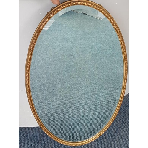 315 - Oval Gilt Framed Mirror - c. 16 x 26.5ins