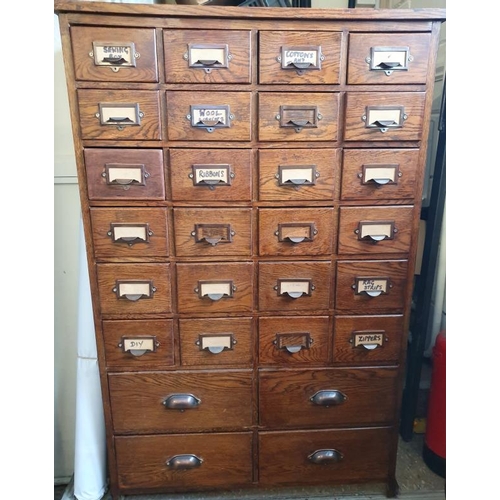 344 - Haberdasher's Bank of Drawers - 31 x 10 x 48ins high