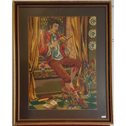 360 - Framed Woven Tapestry of 'The Red Boy' - Overall c. 23 x 29ins