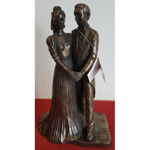 402 - Rynhart Bronze Figure of Wedding Couple - 15ins tall