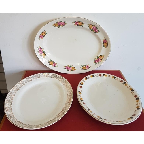 439 - Three Various Arklow Pottery Meat Serving Platters